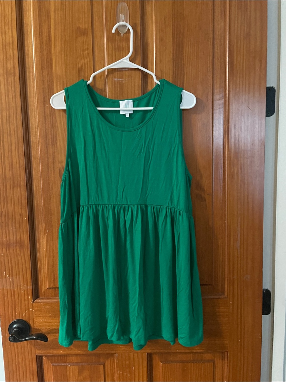 Women’s Sleeveless Emerald Green Swing Dress